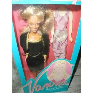 NEW 1990 VINTAGE, by THE HOME SHOPPING CLUB VANNA WHITE, BLACK, VELVET, GOLD